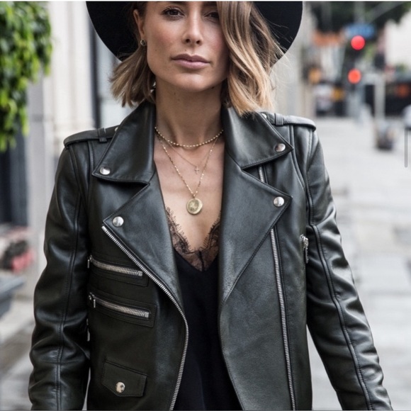 !!ON HOLD!! Anine Bing Moto Biker Leather Jacket, Size S/P - Picture 14 of 14